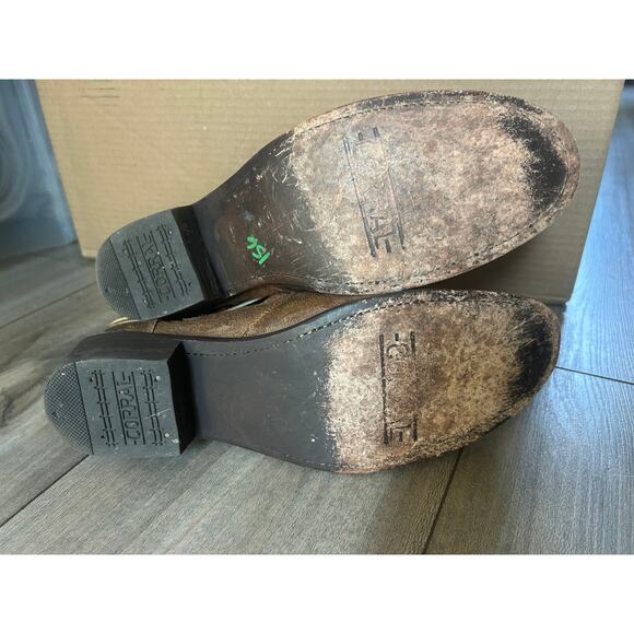 Circle G by Corral Western Cowboy Short Booties Burnished Brown Strap Size 9.5 - Picture 14 of 15